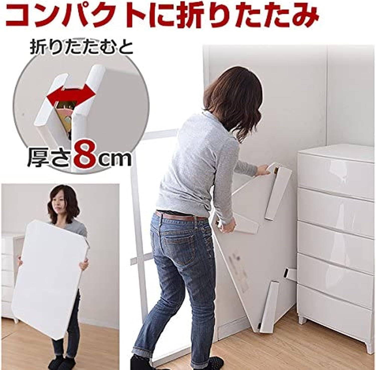 Amazon.co.jp: ローテーブル 折りたたみ 幅90×奥行60×高さ32.5cm 鏡面